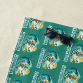 Surfen Skeleton Zomer Tussen Strand Vibes Strandlaken (In situ)