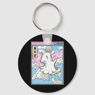 Surfen spook in Japanse golven anime kawaii vapor Sleutelhanger