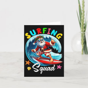Surfen Squad Kerstmis in juli Santa Hawaiian Fun Kaart