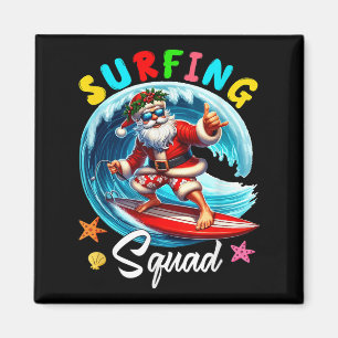 Surfen Squad Kerstmis in juli Santa Hawaiian Fun Magneet