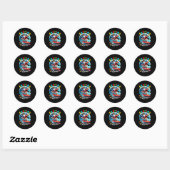 Surfen Squad Kerstmis in juli Santa Hawaiian Fun Ronde Sticker (Vel)