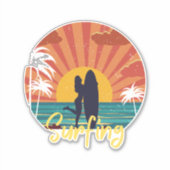 Surfen Sticker (Voorkant)