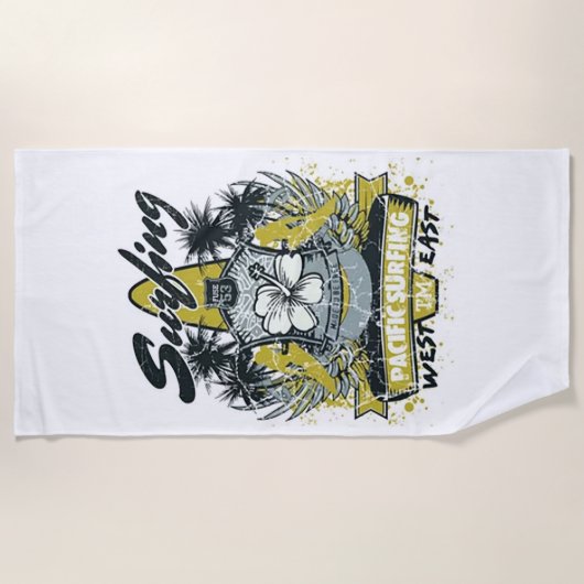 Surfen Strandlaken (Voorkant)