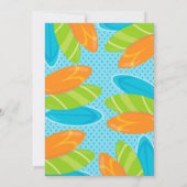 Surfen Surfboard verjaardagsfeestje Uitnodiging (Achterkant)