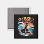 Surfen Surfen 70s 80s Santa Cruz California Retro Magneet (Voorkant / Achterkant)