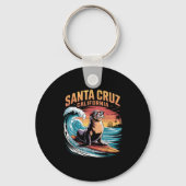 Surfen Surfen 70s 80s Santa Cruz California Retro Sleutelhanger (Voorkant)