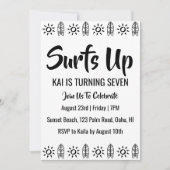 Surfen Surfen Strand Verjaardagsfeestuitnodigingen Kaart (Voorkant)