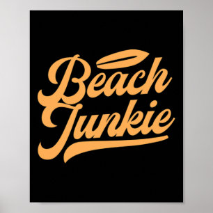 Surfen Surfer Surfplank Strand Junkie Surfen Zomer Poster