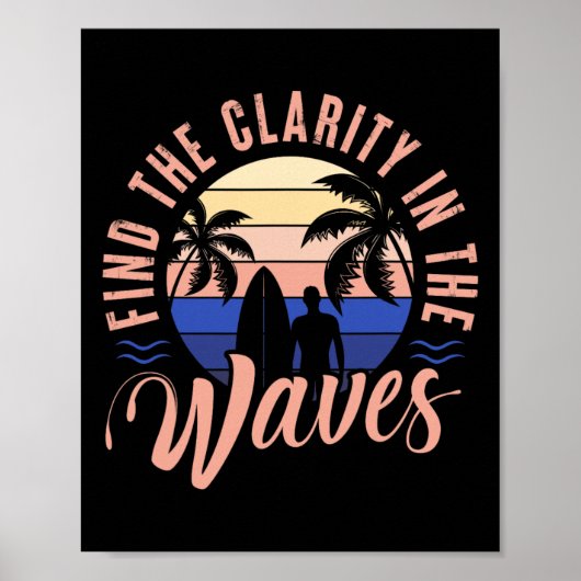 Surfen Surfer Surfplank Vind De Helderheid In De W Poster (Voorkant)