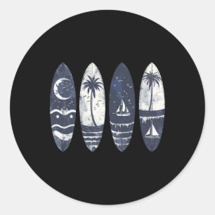 Surfen Surfplank Vintage Clic Retro Surfboarder S Ronde Sticker