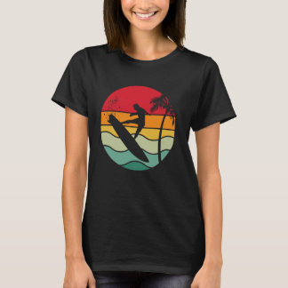 Surfen Surfplank Vintage Retro Surfboarder Surfer T-shirt