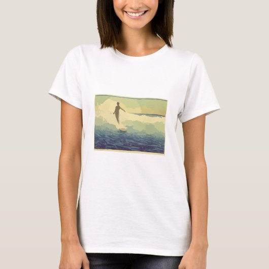  surfen t-shirt (Voorkant)