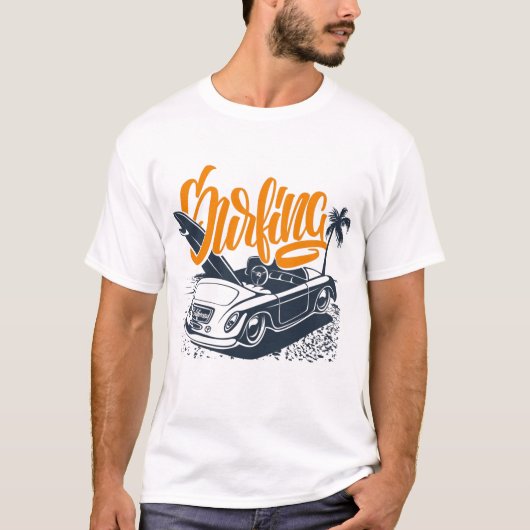 Surfen T-shirt (Voorkant)