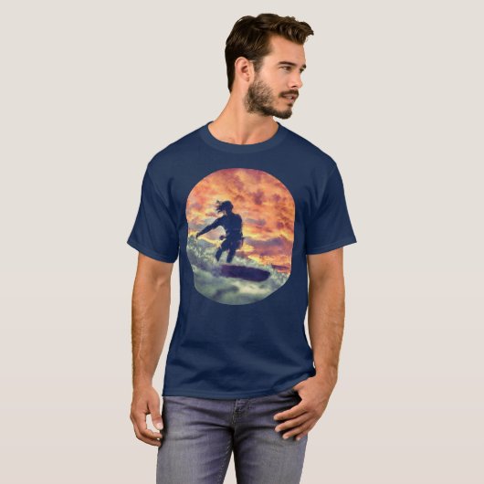 Surfen T-shirt (Voorkant volledig)
