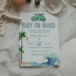 Surfen Thema Baby shower Invitation Beach Baby Kaart
