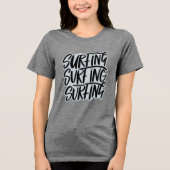 Surfen Tri-Blend Shirt (Voorkant)