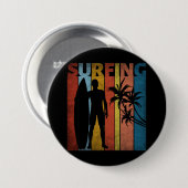 SURFEN TROPISCHE ZOMER RONDE BUTTON 7,6 CM (Voorkant /achterkant)