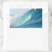 Surfen vatgolf brekende rechthoekige sticker (Tas)