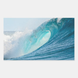 Surfen vatgolf brekende rechthoekige sticker