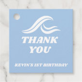 Surfen verjaardag, de grote bedankjes labels (Voorkant)