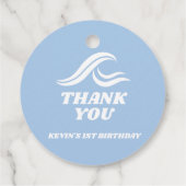 Surfen verjaardag, de grote bedankjes labels (Achterkant)