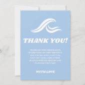 Surfen verjaardag, de grote bedankkaart (Voorkant)