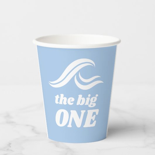 Surfen verjaardag, de grote papieren bekers (Voorkant)