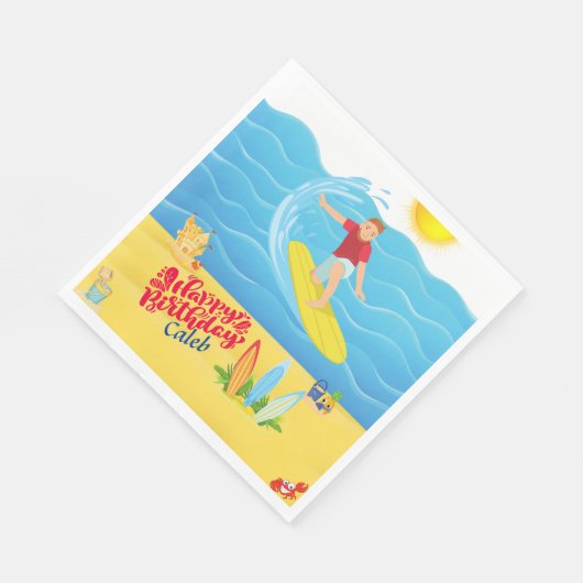 Surfen Verjaardag  Servet (Hoek)