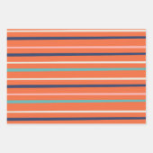 Surfen verjaardag sinaasappel en turquoise surf bo inpakpapier vel (Voorkant 3)