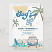 Surfen Verjaardagsfeest Uitnodiging (Voorkant)