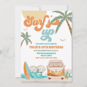Surfen Verjaardagsfeest Uitnodiging (Voorkant)