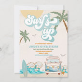 Surfen Verjaardagsfeest Uitnodiging (Voorkant)