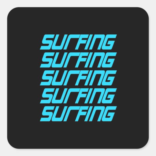 Surfen Vierkante Sticker (Voorkant)