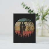 SURFEN VINTAGE BRIEFKAART (Staand voorkant)