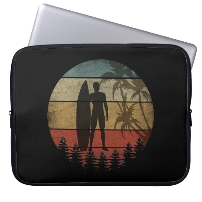 SURFEN VINTAGE LAPTOP SLEEVE (Voorkant)