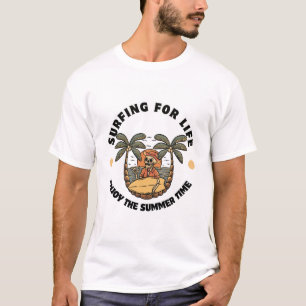 Surfen voor het leven Skeleton Beach Design T-shirt