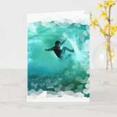 Surfen Wipeout Wenskaart Kaart (Gele Bloem)