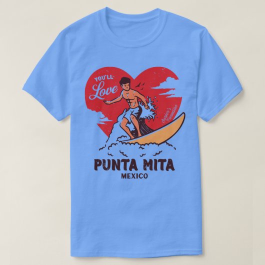 Surfen Youll Love Punta Mita Mexico Retro T-shirt (Design voorkant)