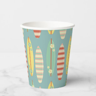 Surfen Zomer Retro Surfplanken Zomer Papieren Bekers