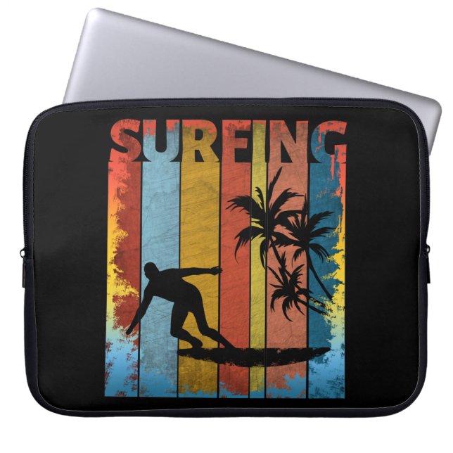 SURFEN ZOMER STRAND SURFER LAPTOP SLEEVE (Voorkant)