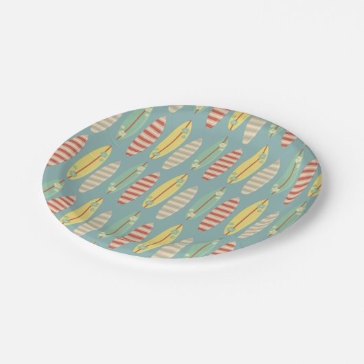 Surfen Zomer Surf Boards Zomerverjaardag Papieren Bordje (Gekanteld)