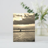 Surfen Zonsondergang: Shonan Coast, Japan Briefkaart (Staand voorkant)