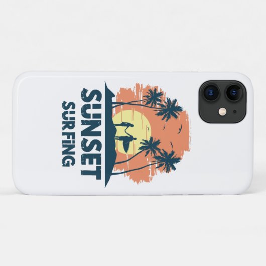 Surfen - Zonsondergang Surfen Case-Mate iPhone Case (Achterkant (horizontaal))