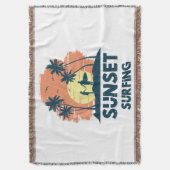 Surfen - Zonsondergang Surfen Deken (Voorkant Verticaal)