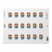 Surfen - Zonsondergang Surfen Etiket (Full Sheet)