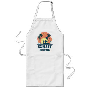 Surfen -Zonsondergang Surfen Lang Schort