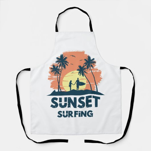 Surfen -Zonsondergang Surfen Schort (Voorkant)