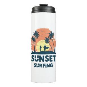 Surfen -Zonsondergang Surfen  Thermosbeker