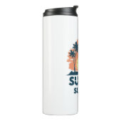 Surfen -Zonsondergang Surfen  Thermosbeker (Gedraaid links)