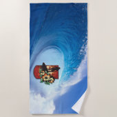 Surfende 3 strandhanddoek strandlaken (Voorkant)